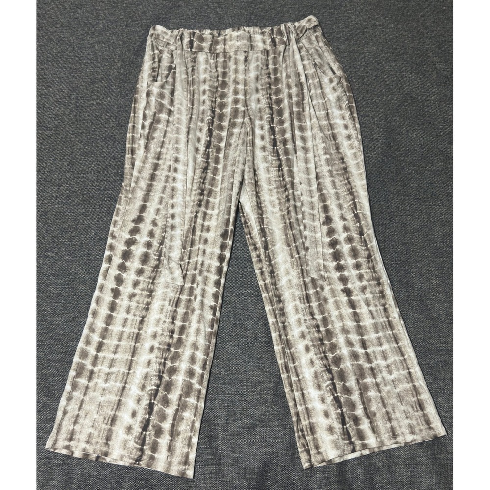 EST. 1946 Womens 18/20W Pants Tie Dye Wide Leg Elastic Waist